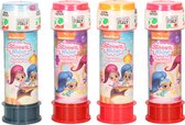 24x Shimmer and Shine bellenblaas flesjes met spelletje 60 ml voor kinderen - Uitdeelspeelgoed - Grabbelton speelgoed