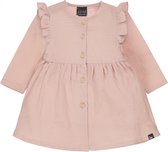 Ruffle button dress linnen (dusty pink) /