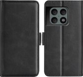 OnePlus 10 Pro Hoesje - MobyDefend Luxe Wallet Book Case (Sluiting Zijkant) - Zwart - GSM Hoesje - Telefoonhoesje Geschikt Voor: OnePlus 10 Pro