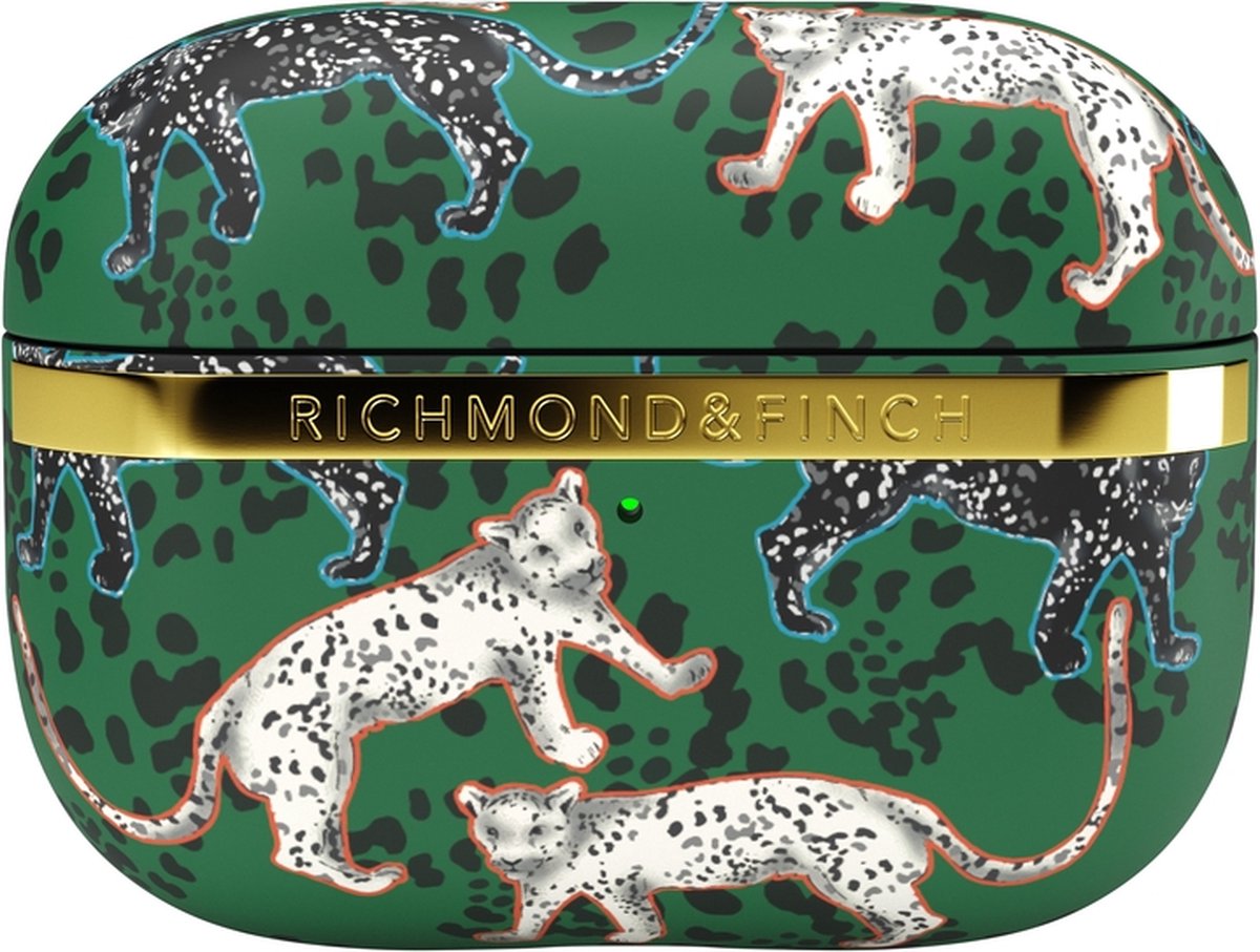 Richmond & Finch Green Leopard luipaarden hoesje voor AirPods Pro - groen