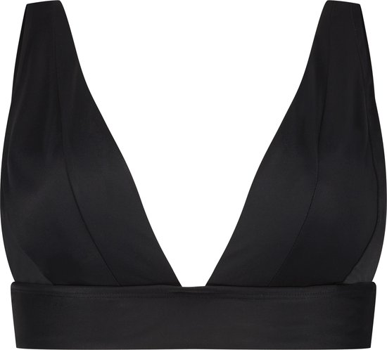 Hunkemöller Luxe triangle Dames Bikinitopje - Zwart - Maat XL