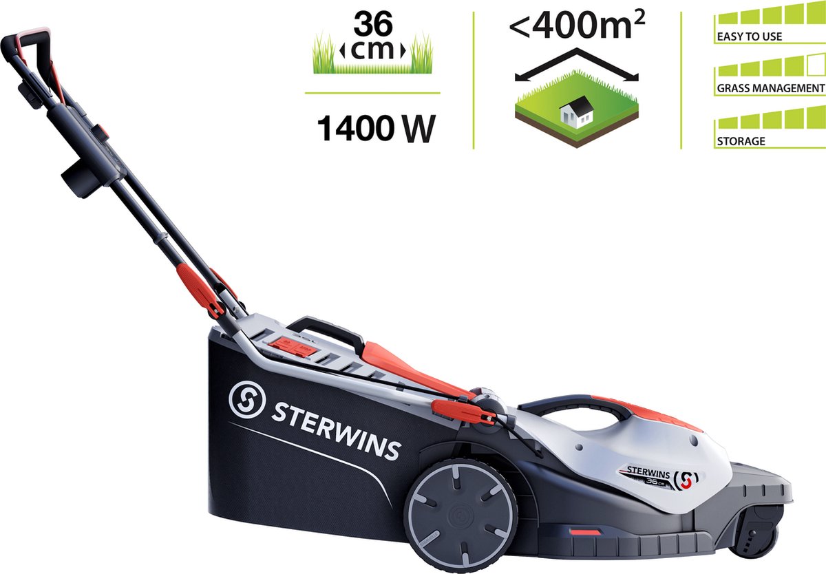 STERWINS - Elektrische 3-wiel maaier - 1400 W - 220-240 V