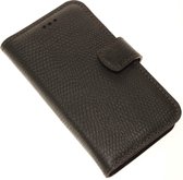 Made-NL Handgemaakte ( Apple iPhone 11 pro ) book case Zwart reptielen print