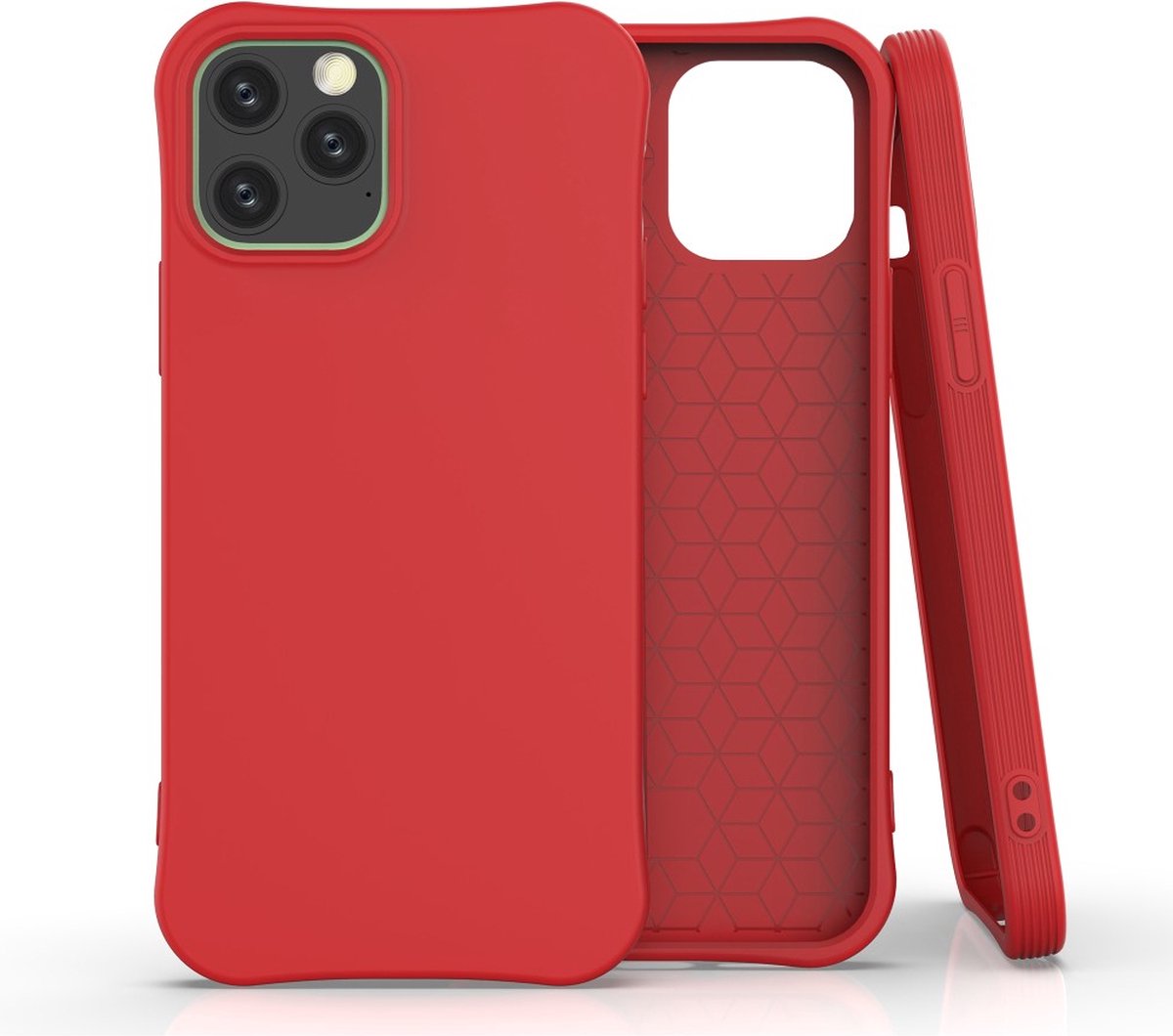 Peachy Soft case TPU hoesje geschikt voor iPhone 12 en iPhone 12 Pro - rood