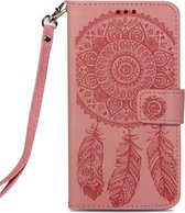 Peachy Dromenvanger Lederen iPhone XS Max wallet Bookcase hoesje - Roze