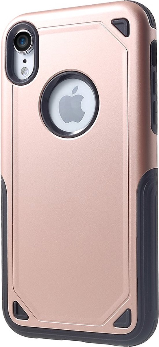 Peachy ProArmor protection hoesje bescherming geschikt voor iPhone XR case - Rose gold - roze