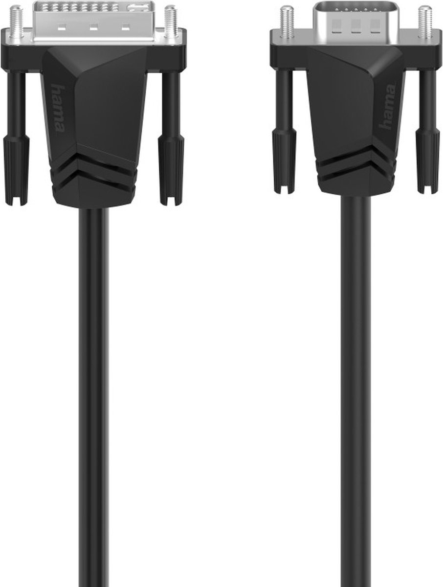 Hama DVI / VGA Adapterkabel DVI-I 24+5-polige stekker, VGA-stekker 15-polig 1.50 m Zwart 00200714 DVI-kabel