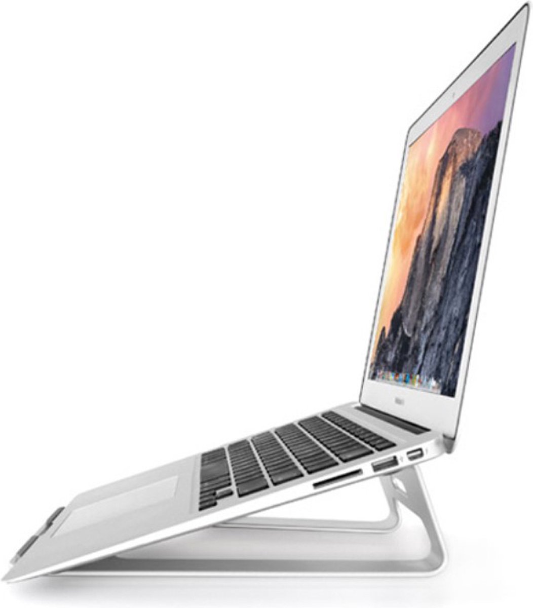 Peachy Universeel Aluminium Houder laptop Stand standaard 11-15 inch - Zilver