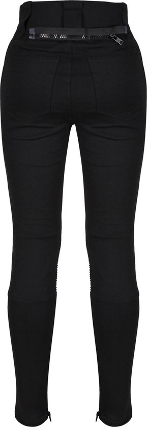 Motogirl Ribbed knee motorlegging AA-keur Level 2 dames motorbroek - zwart  - Maat 38