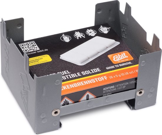 Esbit Brander Pocket Stove S - compact - incl 16x5 gr blokjes - gegalvaniseerd staal