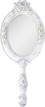 Miroir à main 10*1*25 cm Wit, Doré Plastique, Glas Miroir de Maquillage Cadeau Fête des Mères