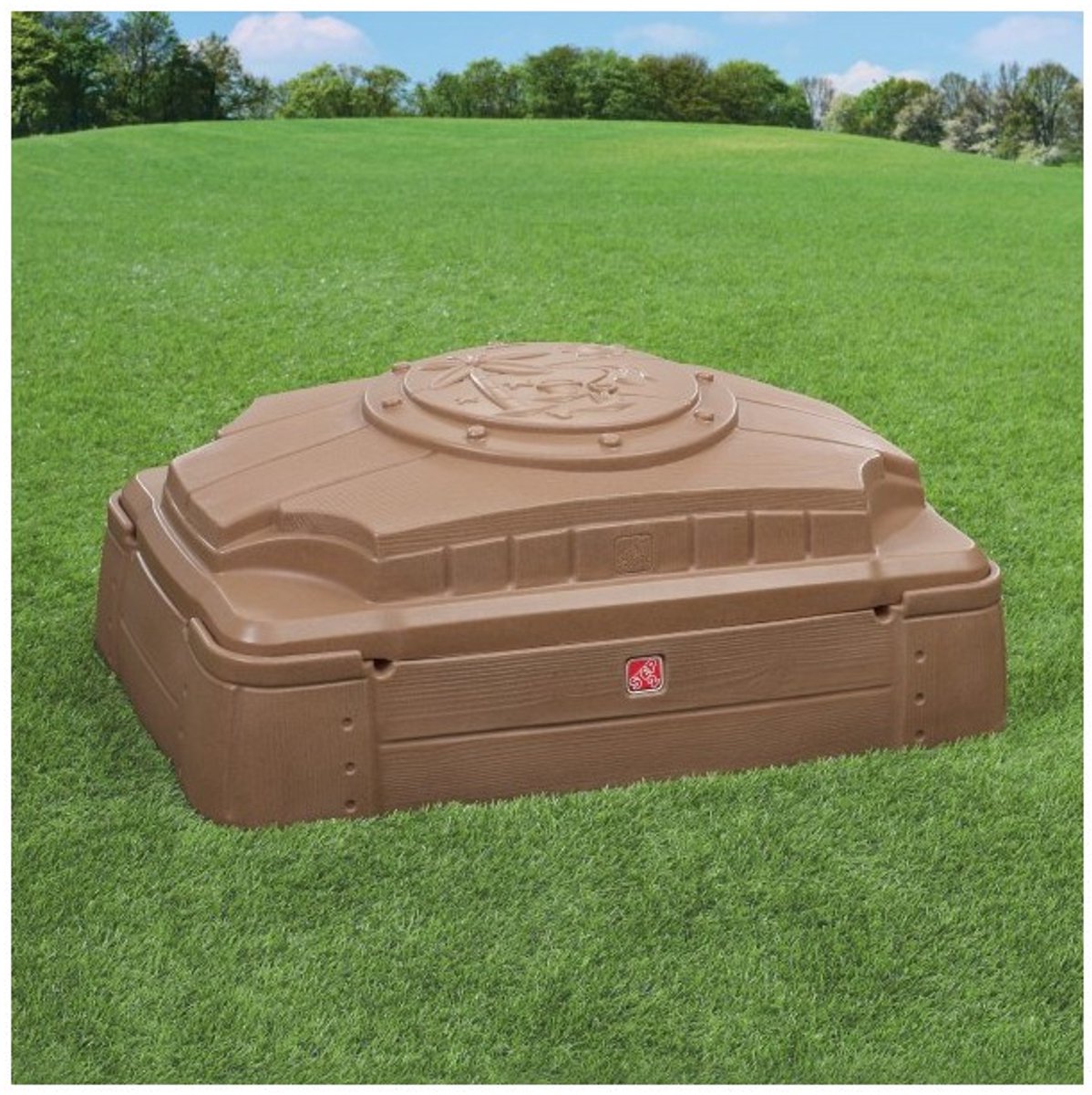 Step2 Play & Store Zandbak - Met Deksel en Zitbankjes - Zandbak van plastic / kunststof voor kinderen - Voor 91 kg zand — afbeelding 6