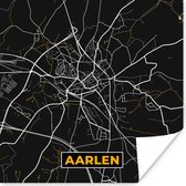 Poster Aarlen - Plattegrond - Goud - Kaart - Stadskaart - 50x50 cm