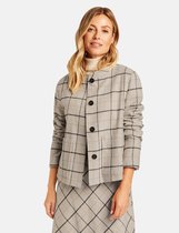 GERRY WEBER Dames Korte blazer met ruiten