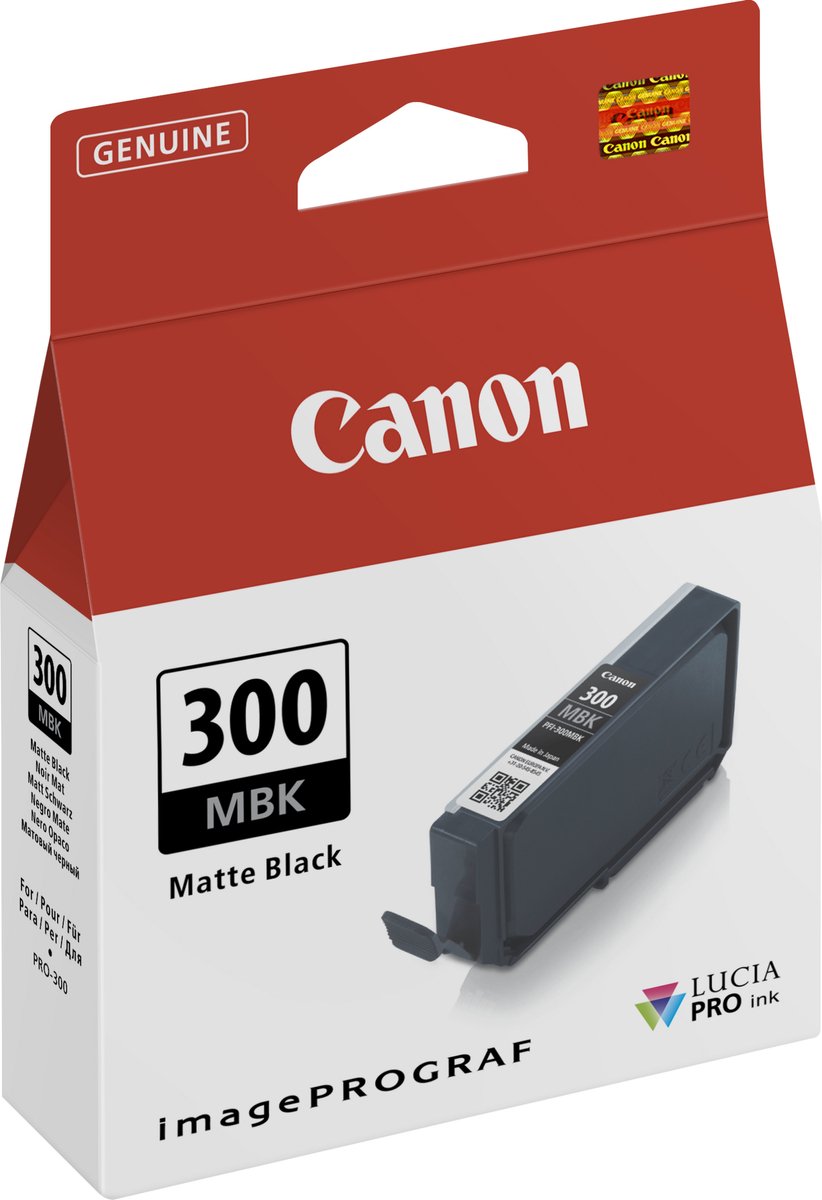 Canon - PFI-300 Inktcartridge - Mat Zwart - 1 stuk
