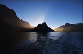 Walljar - Milford Sound - Muurdecoratie - Canvas schilderij