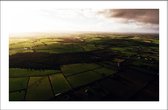 Walljar - Green Fields - Muurdecoratie - Poster met lijst