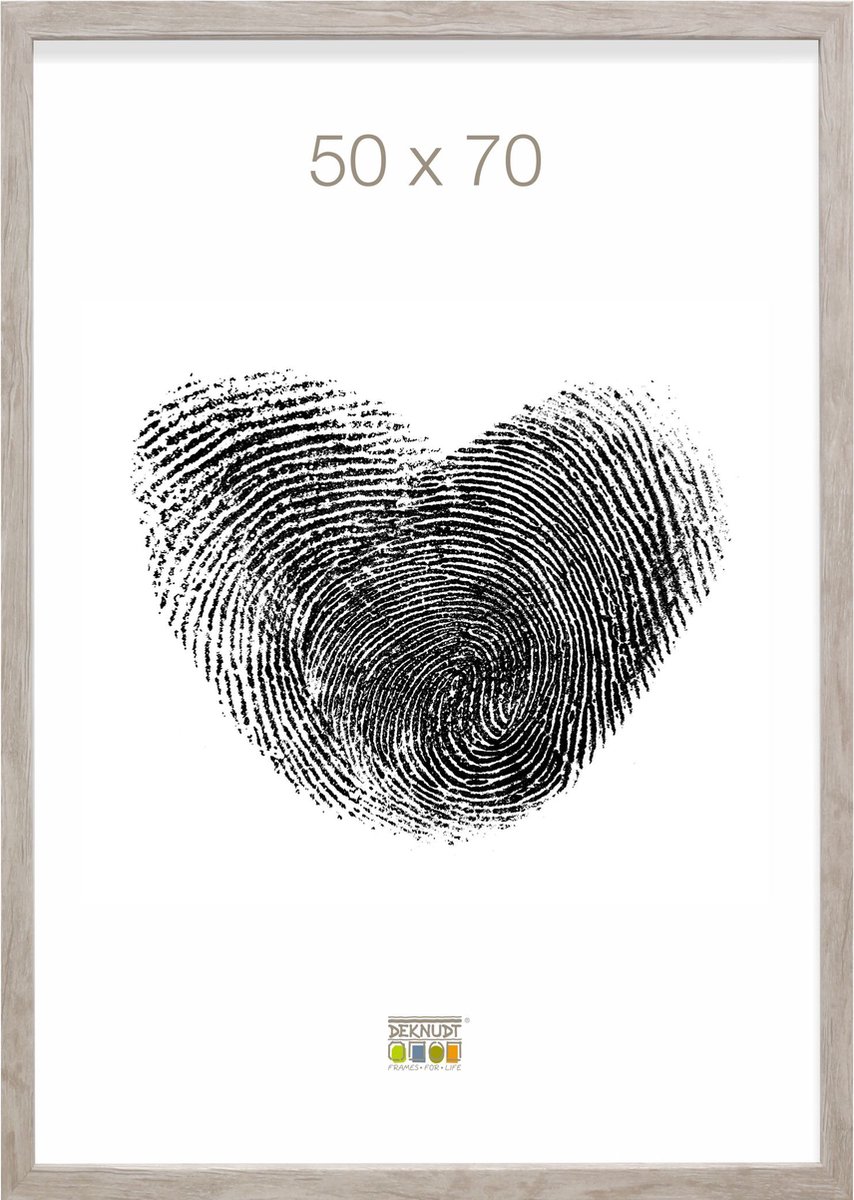 Deknudt Frames fotolijst S45RH1 - naturel - grijs - hout - 50x70 cm