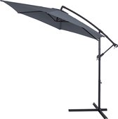 Kings  Parasol Aluminium Ø 300cm antraciet met UV-bescherming 40+