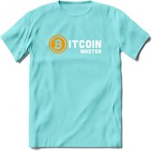 Bitcoin Master - Crypto T-Shirt Kleding Cadeau | Dames / Heren / Unisex | Bitcoin / Ethereum shirt | Grappig Verjaardag kado | Tshirt Met Print - Licht Blauw - M