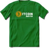 Bitcoin Master - Crypto T-Shirt Kleding Cadeau | Dames / Heren / Unisex | Bitcoin / Ethereum shirt | Grappig Verjaardag kado | Tshirt Met Print - Donker Groen - 3XL