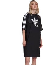 adidas Adicolor Split Trefoil Tee Dress HC0637, Vrouwen, Zwart, T-shirt, maat: 32