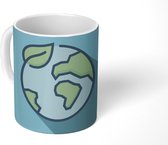 Mok - tekening wereld behouden van klimaat - 350 ML - Beker - Uitdeelcadeautjes