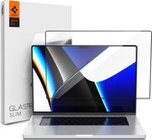 Spigen GLAS.tR SLIM, Film de protection pour écran d’ordinateur portable, Transparent, Apple, Macbook Pro 14 inch (A2442), Verre trempé, 35,6 cm (14")