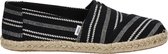 Toms Alpargata Strip instapschoen - Zwart wit - Maat 37,5