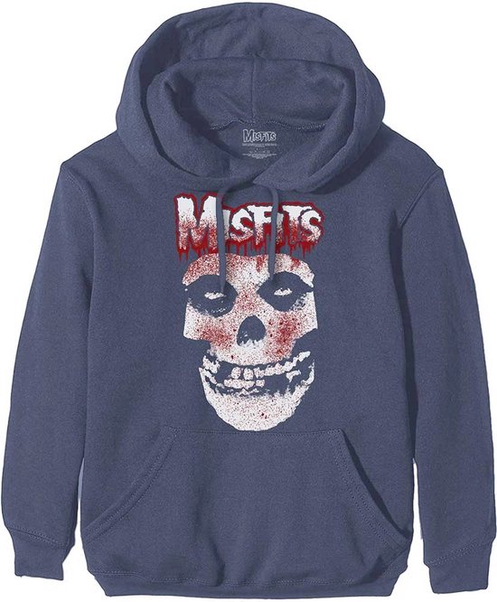 Misfits Hoodie/trui Blood Drip Skull Blauw