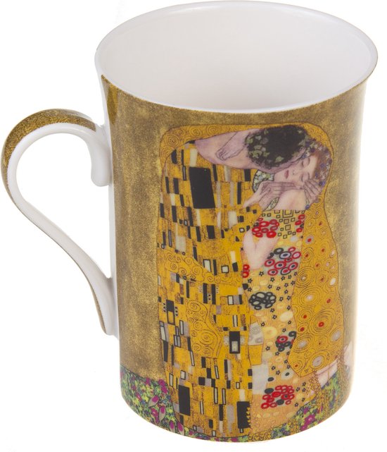 Queen koffiemok - drinkbeker - roze met wit - 300 ml - keramiek | Fun