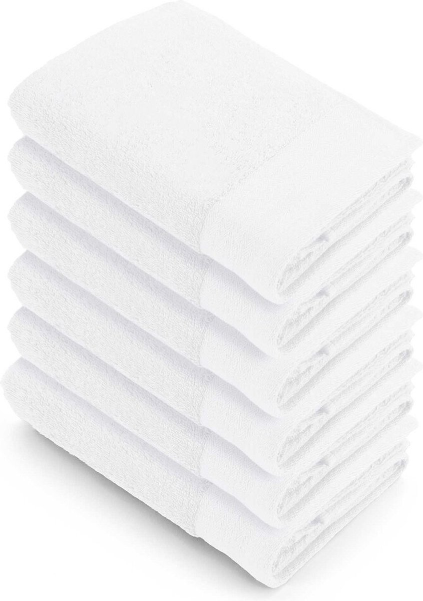 Walra handdoeken 50x100 Soft Cotton - 6-delig - Badhanddoeken 550 g/m² - 100% Katoen - Handdoekenset Wit