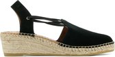 Viguera Espadrilles Dames / Damesschoenen - Suède - Sleehak Hoogte 5 cm - 1825 sue - Zwart - maat 38