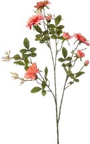 Emerald - Kunstbloem Roos Loes 90cm koraal - Kunstplanten voor binnen