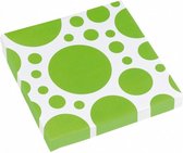 servetten Dots 33 x 33 cm 20 stuks groen