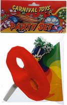 feestset junior rood one-size  3-delig