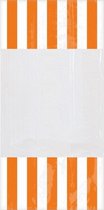 feestzakjes streep 24,8 x 12,8 cm oranje 10 stuks