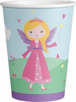 feestbekers Princess meisjes papier 250 ml 8 stuks