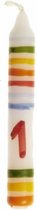 verjaardagskaars cijfer 1 10 cm multicolor