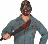 gezichtsmasker en machete 54 cm zwart one-size