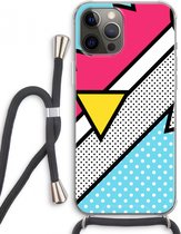 Case Company® - iPhone 12 Pro Max hoesje met Koord - Pop Art #3 - Telefoonhoesje met Zwart Koord - Extra Bescherming aan alle Kanten en Over de Schermrand