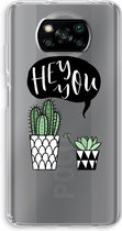Case Company® - Poco X3 Pro hoesje - Hey you cactus - Soft Cover Telefoonhoesje - Bescherming aan alle Kanten en Schermrand
