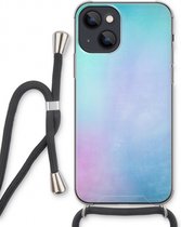 Case Company® - iPhone 13 hoesje met Koord - Mist pastel - Telefoonhoesje met Zwart Koord - Extra Bescherming aan alle Kanten en Over de Schermrand