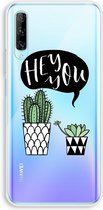 Case Company® - Huawei P Smart Pro hoesje - Hey you cactus - Soft Cover Telefoonhoesje - Bescherming aan alle Kanten en Schermrand