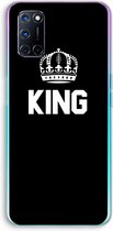 Case Company® - Oppo A52 hoesje - King zwart - Soft Cover Telefoonhoesje - Bescherming aan alle Kanten en Schermrand