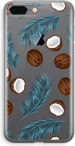 Case Company® - iPhone 8 Plus hoesje - Kokosnoot - Soft Cover Telefoonhoesje - Bescherming aan alle Kanten en Schermrand