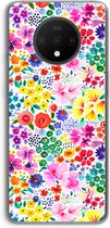 Case Company® - OnePlus 7T hoesje - Little Flowers - Soft Cover Telefoonhoesje - Bescherming aan alle Kanten en Schermrand