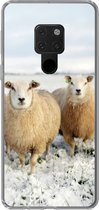 Geschikt voor Huawei P40 Lite hoesje - Groep nieuwsgierige schapen - Siliconen Telefoonhoesje