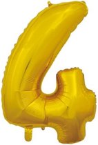 cijferballon 4 folie 66 cm goud