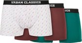 Urban Classics Boxershorts set -XL- Organic 3-Pack scrpt Multicolours/Groen
